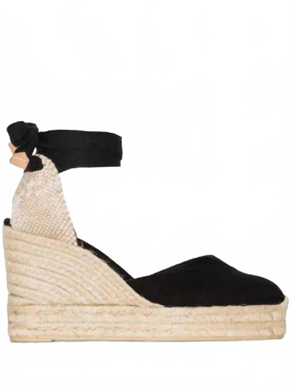 NEW CASTANER women's carina espadrilles wedge sandal in black